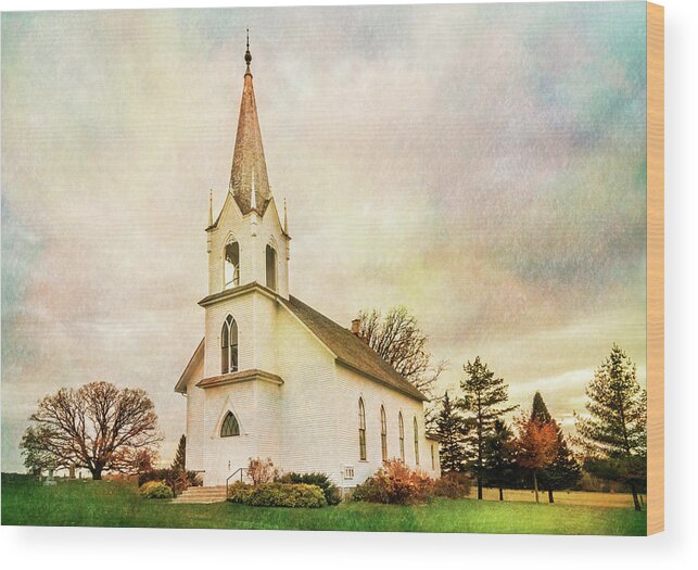 Church Wood Print featuring the photograph Valley Grove Churches #3 by Patti Deters