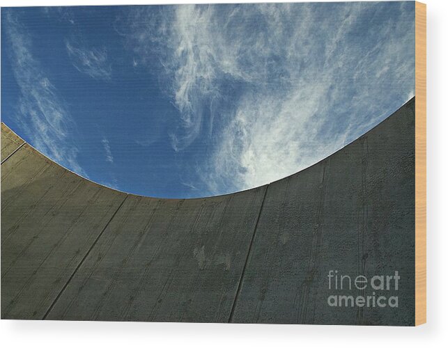 Concrete Wall To Sky Photo Wood Print featuring the photograph Wall to Sky by Bob Pardue