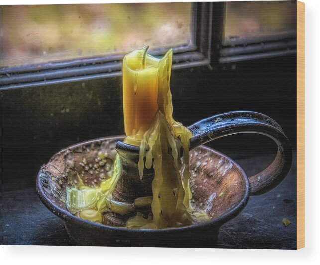 Candle Wood Print featuring the photograph Wax Sculpture by Jack Wilson