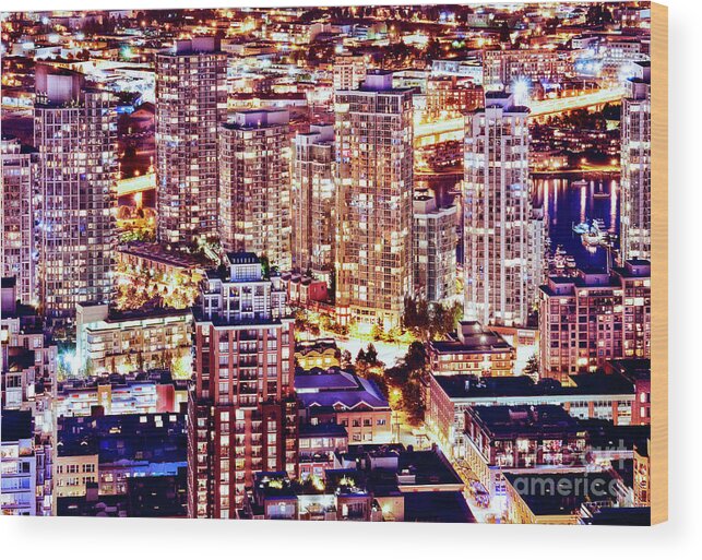 Top Artist Wood Print featuring the photograph 1553 Yaletown Vancouver Downtown Cityscape Canada by Amyn Nasser