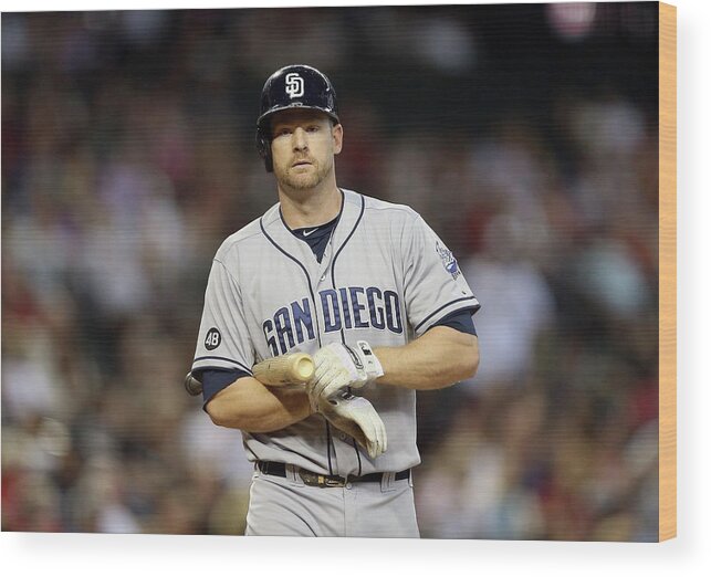 National League Baseball Wood Print featuring the photograph Chase Headley #1 by Christian Petersen
