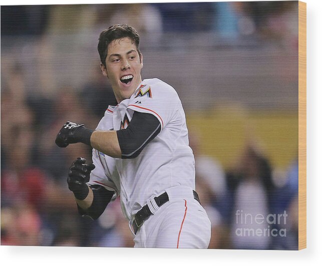 People Wood Print featuring the photograph Christian Yelich by Rob Foldy