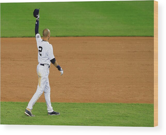 Ninth Inning Wood Print featuring the photograph Derek Jeter by Alex Trautwig