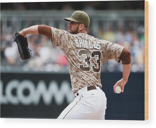 Second Inning Wood Print featuring the photograph James Shields #1 by Denis Poroy
