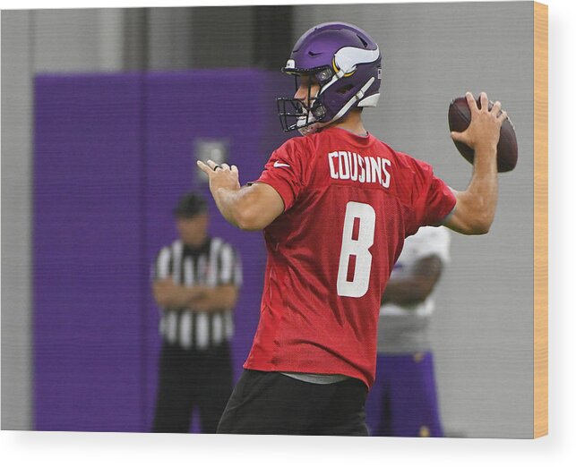 Kirk Cousins Wood Print featuring the photograph NFL: MAY 30 Vikings OTA #1 by Icon Sportswire