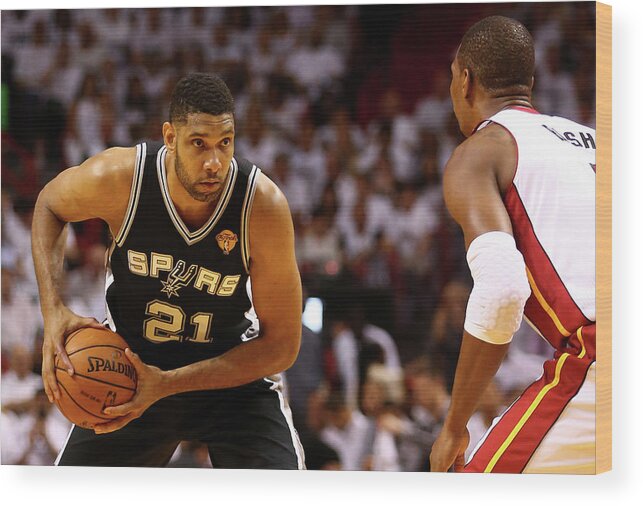 Playoffs Wood Print featuring the photograph Tim Duncan by Andy Lyons