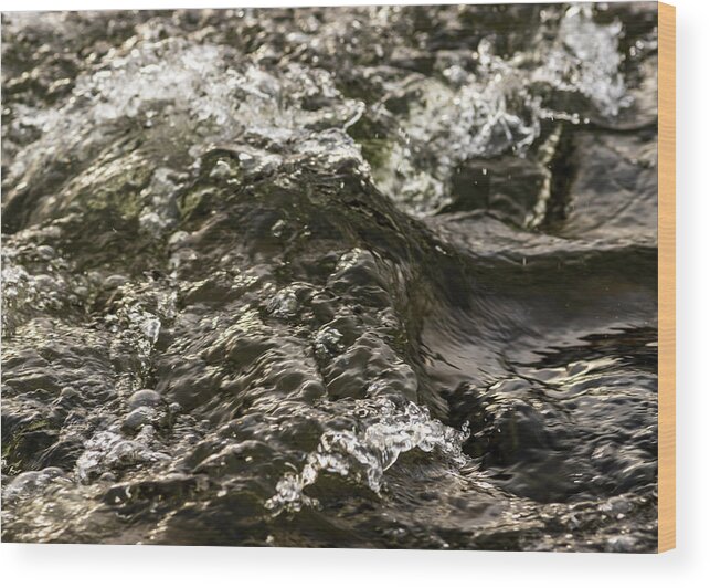 Water Wood Print featuring the photograph Turbulent Waters #1 by Amelia Pearn