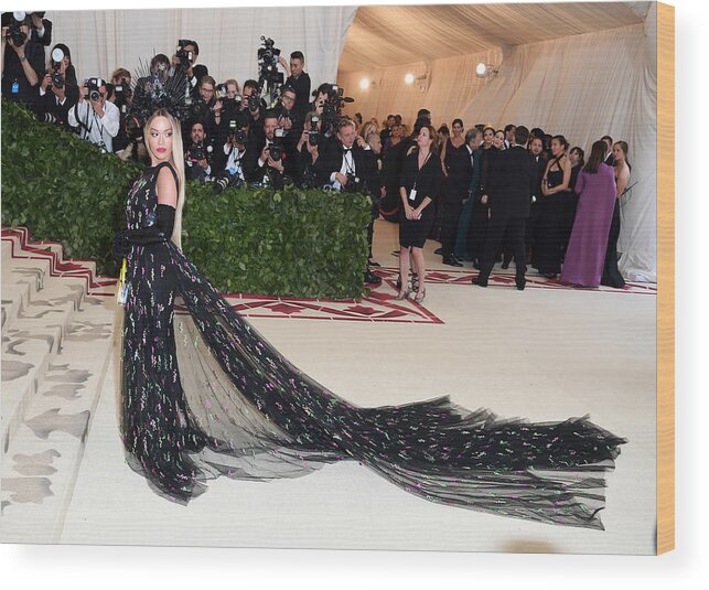 Prada Wood Print featuring the photograph Heavenly Bodies: Fashion & The Catholic Imagination Costume Institute Gala #10 by Karwai Tang