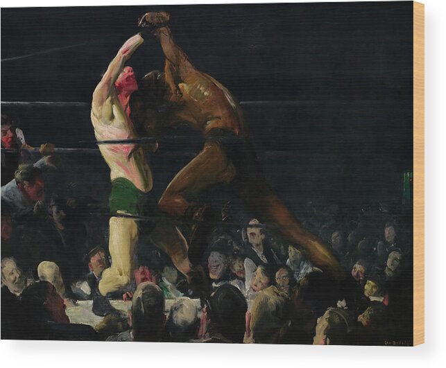 George Bellows Wood Print featuring the painting Both Members of This Club by George Bellows by Mango Art
