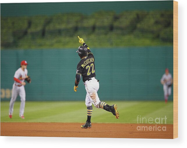 People Wood Print featuring the photograph Andrew Mccutchen by Jared Wickerham