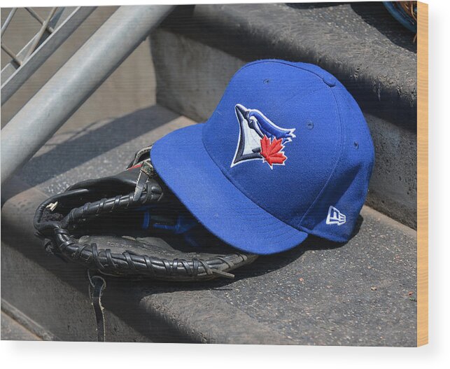 American League Baseball Wood Print featuring the photograph Toronto Blue Jays v Detroit Tigers #14 by Mark Cunningham