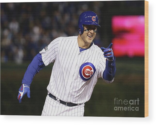 Three Quarter Length Wood Print featuring the photograph Anthony Rizzo by Jonathan Daniel