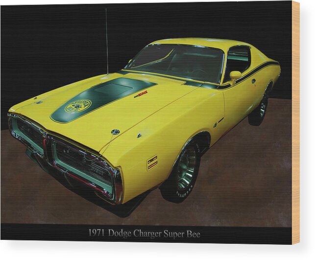 Vintage Dodge Wood Print featuring the photograph 1971 Dodge Charger Superbee 1 by Flees Photos