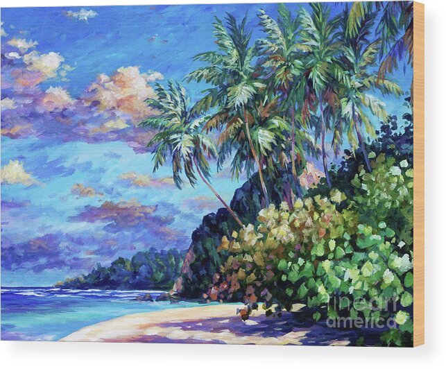 Trinidad Wood Print featuring the painting Beach at Ortoire #2 by John Clark