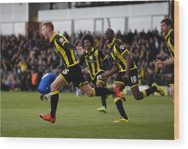 People Wood Print featuring the photograph Burton Albion v Gillingham - Sky Bet League One #2 by Tony Marshall