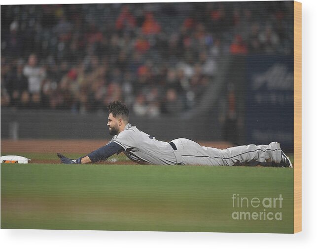 San Francisco Wood Print featuring the photograph Eric Hosmer by Thearon W. Henderson