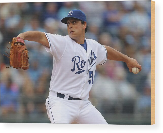 Second Inning Wood Print featuring the photograph Jason Vargas by Ed Zurga