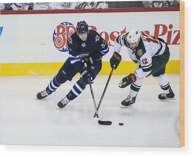 Playoffs Wood Print featuring the photograph NHL: APR 20 Stanley Cup Playoffs First Round Game 5 - Wild at Jets #2 by Icon Sportswire