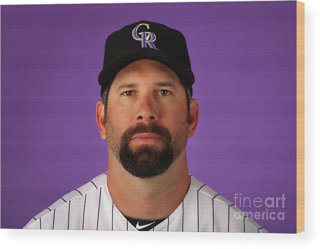 Media Day Wood Print featuring the photograph Todd Helton by Christian Petersen