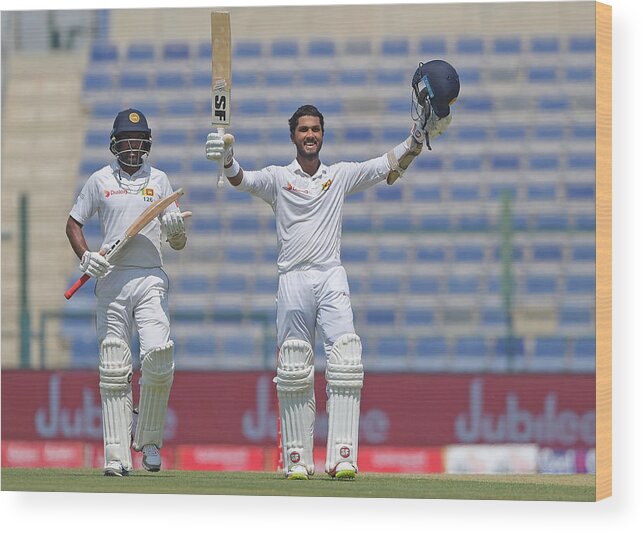 International Match Wood Print featuring the photograph Pakistan v Sri Lanka - 1st Test #26 by Tom Dulat