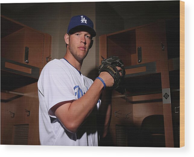 Media Day Wood Print featuring the photograph Clayton Kershaw by Christian Petersen