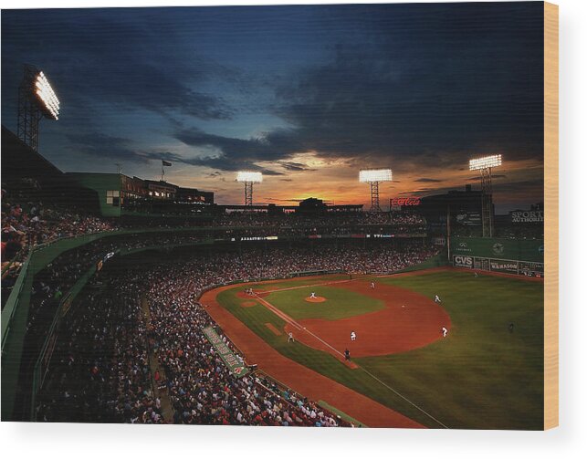 American League Baseball Wood Print featuring the photograph Jon Lester #3 by Jared Wickerham