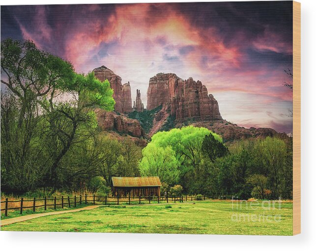 Red Rock Canyon Wood Print featuring the photograph Red Rock Canyon #4 by Lev Kaytsner