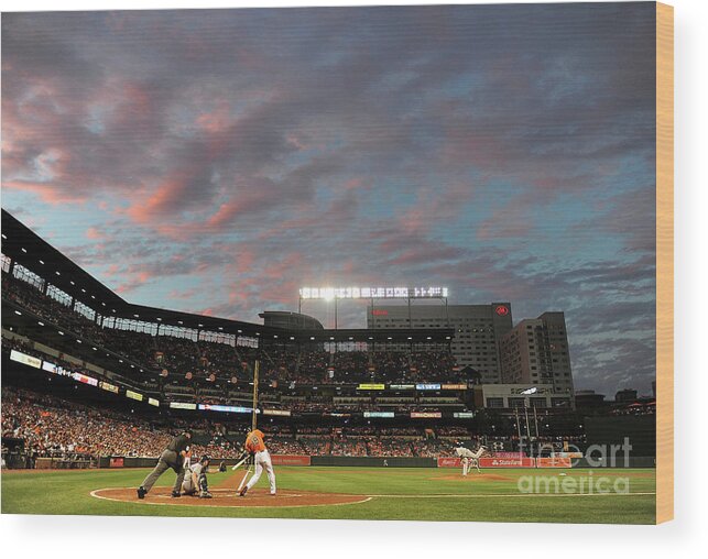 Second Inning Wood Print featuring the photograph Chris Davis by Greg Fiume