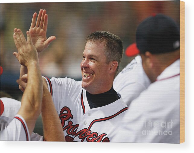Atlanta Wood Print featuring the photograph Chipper Jones #8 by Kevin C. Cox