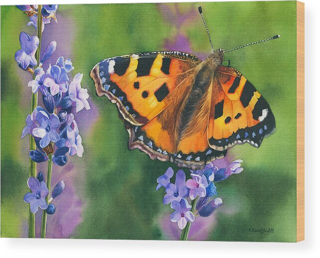 Butterfly Wood Print featuring the painting A New Adventure by Espero Art