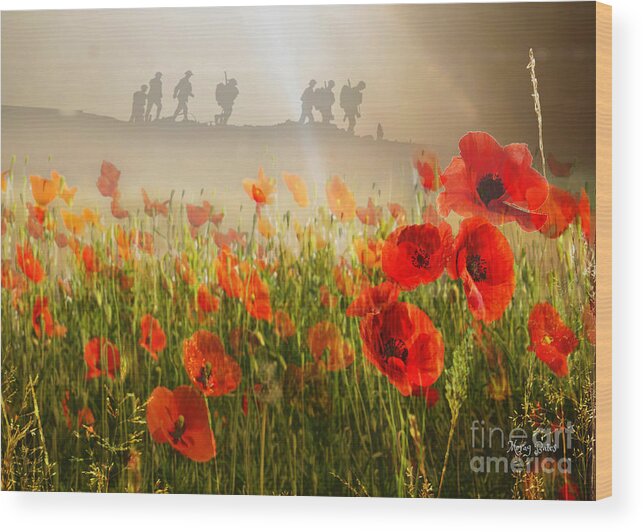 Armistace Day Wood Print featuring the mixed media A Time to Remember by Morag Bates
