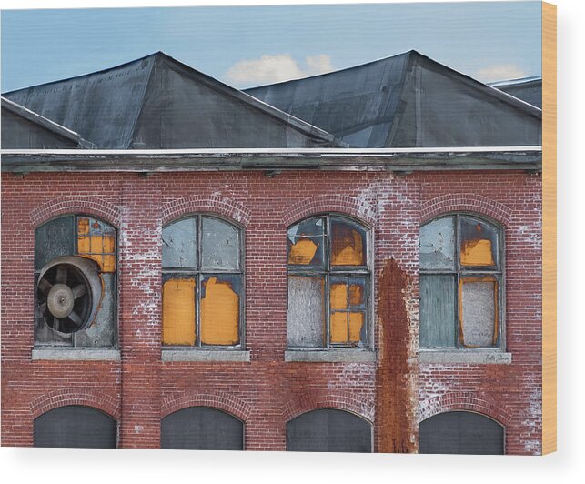 Abandoned Wood Print featuring the photograph Abandoned Brick Mill, Urban Decay by Betty Denise