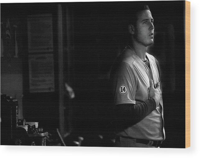 Anthony Rizzo Wood Print featuring the photograph Anthony Rizzo by Mike Ehrmann