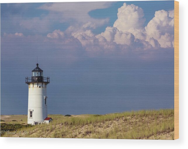Lighthouse Wood Print featuring the photograph Approaching Storm by David Lee
