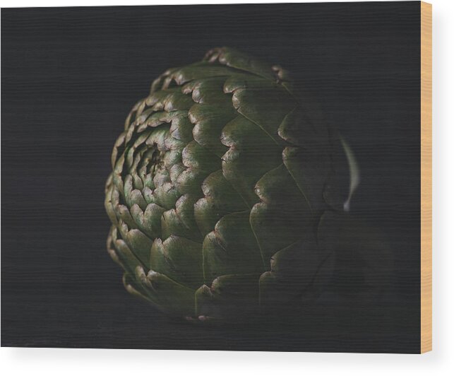 Artichoke Wood Print featuring the photograph Artichoke by Holly Ross