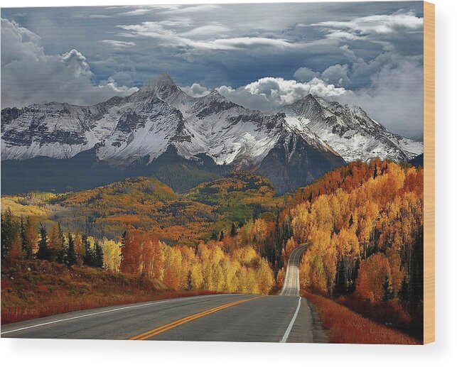 Mountains Wood Print featuring the photograph Autumn In The Mountains by Russ Harris