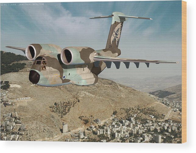 Osprey Wood Print featuring the digital art C-14I Golyat by Custom Aviation Art