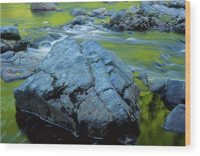 Cheticamp River Wood Print featuring the photograph Cheticamp River Spring Reflections by Irwin Barrett