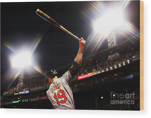 American League Baseball Wood Print featuring the photograph Chris Davis by Adam Glanzman