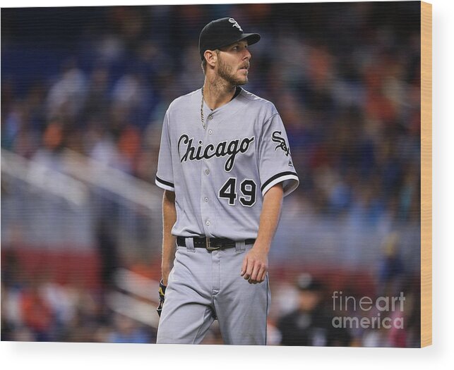 Three Quarter Length Wood Print featuring the photograph Chris Sale by Rob Foldy