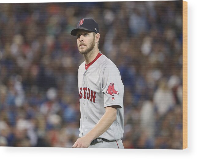 Pitcher's Mound Wood Print featuring the photograph Chris Sale by Tom Szczerbowski