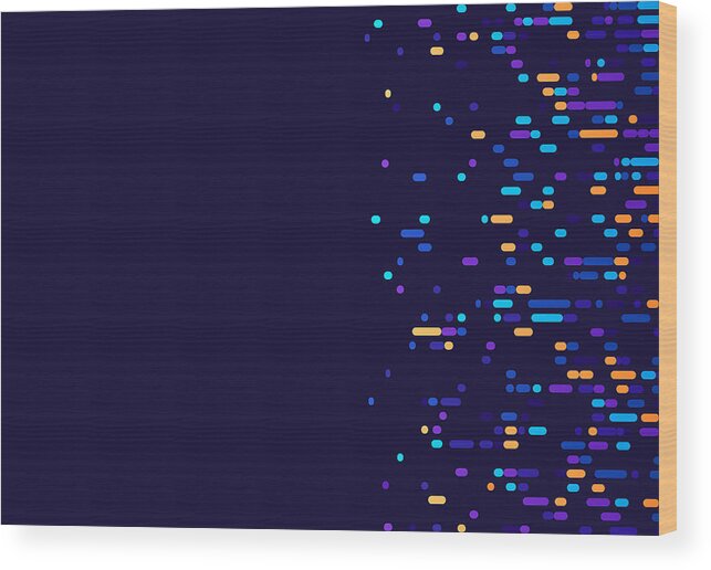 Dna Test Wood Print featuring the drawing Chromosome DNA Data Abstract Background by Filo