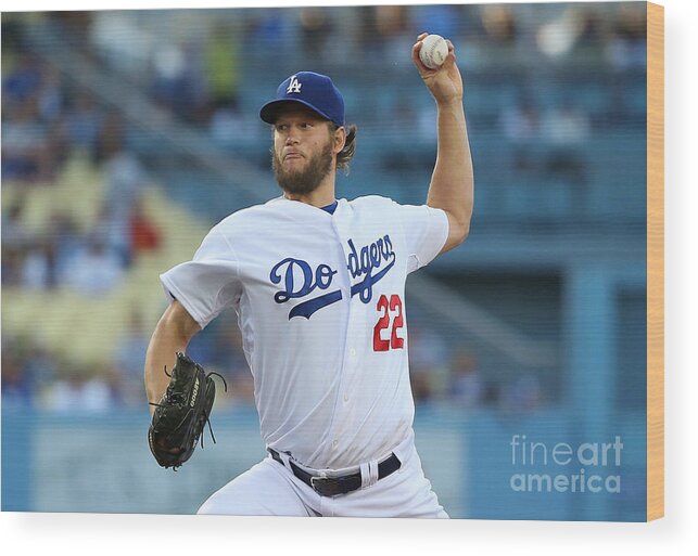 People Wood Print featuring the photograph Clayton Kershaw by Victor Decolongon