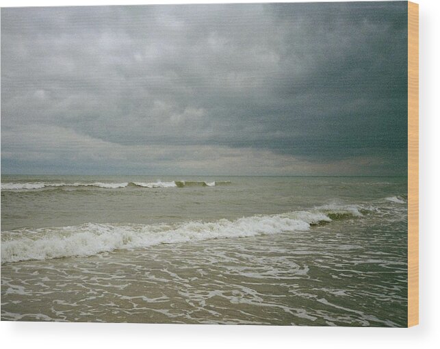 Atlantic Wood Print featuring the photograph Clouds Portend the Storm by Carol Whaley Addassi