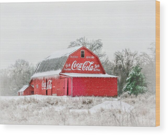 Barn Wood Print featuring the photograph Coca Cola Barn by Susan Hope Finley