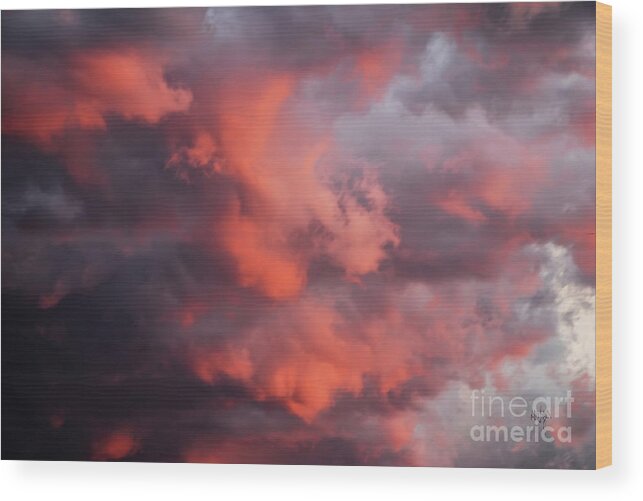 Sunset Wood Print featuring the digital art Colorful Dusk by Lois Bryan