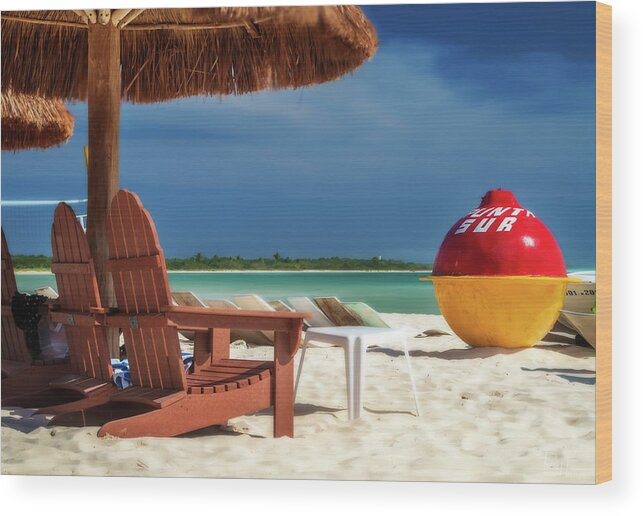 Cozumel Wood Print featuring the photograph Cozumel Dream Beach at Punta Sur Mexico by Peter Herman