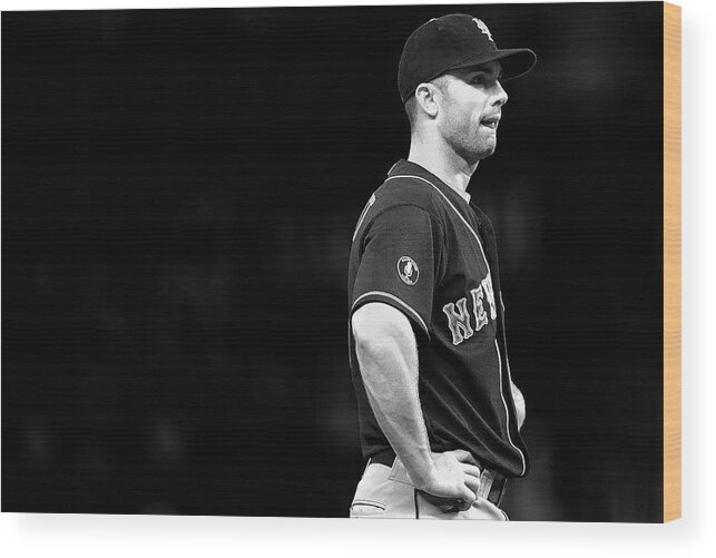 American League Baseball Wood Print featuring the photograph David Wright by Mike Ehrmann