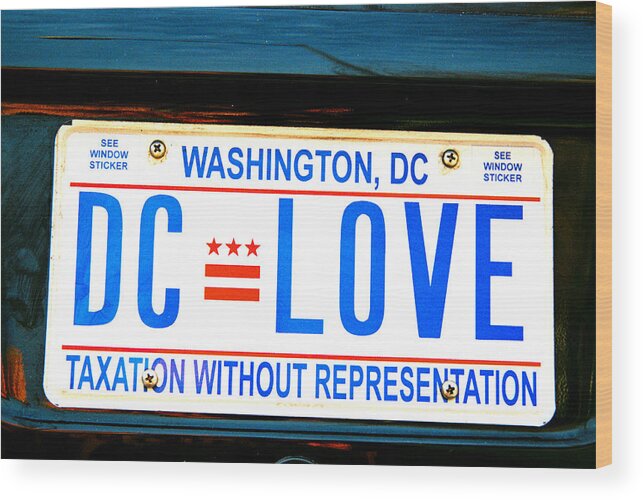 Travel Wood Print featuring the photograph DC Love by Claude Taylor