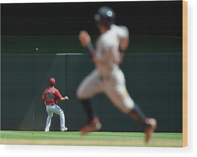 People Wood Print featuring the photograph Eddie Rosario and Carlos Correa by Hannah Foslien